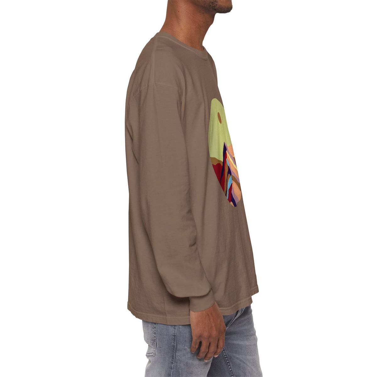 Abstract Sunset Mountains Long Sleeve Tee