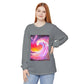 Long Sleeve T-Shirt — Vibrant Pink & Purple Surf Wave Art