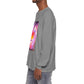 Long Sleeve T-Shirt — Vibrant Pink & Purple Surf Wave Art