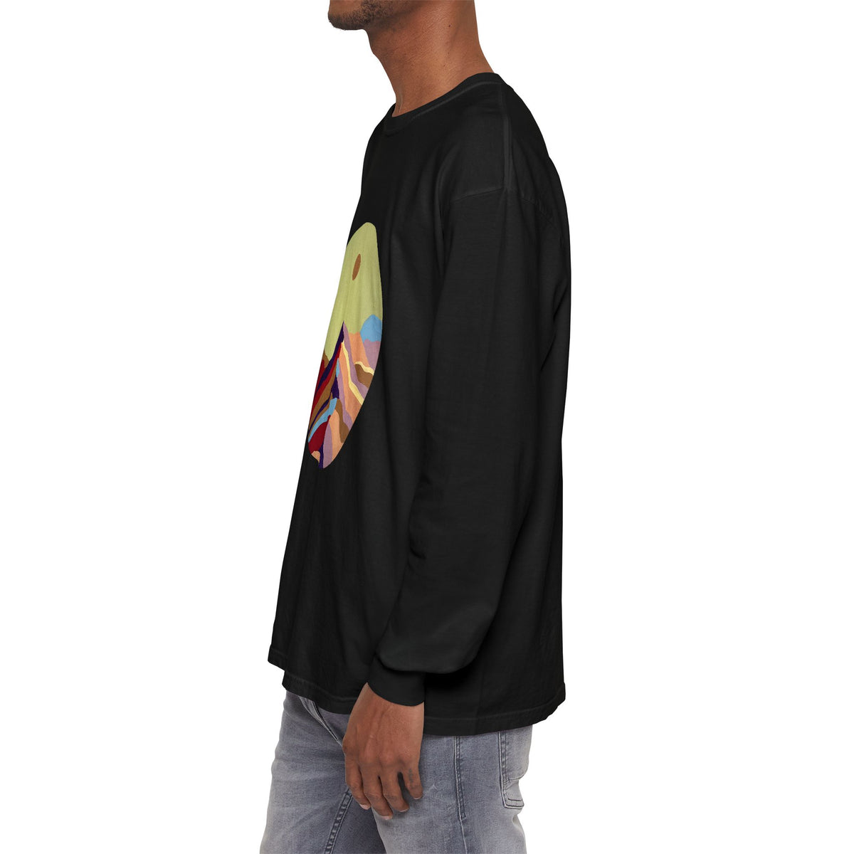 Abstract Sunset Mountains Long Sleeve Tee