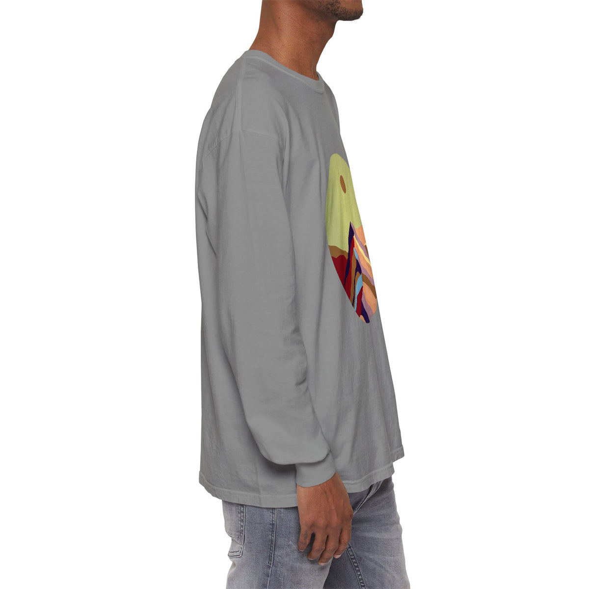 Abstract Sunset Mountains Long Sleeve Tee