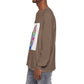 Long Sleeve T-Shirt — Colorful Abstract Leaf Art (ST Back Print)