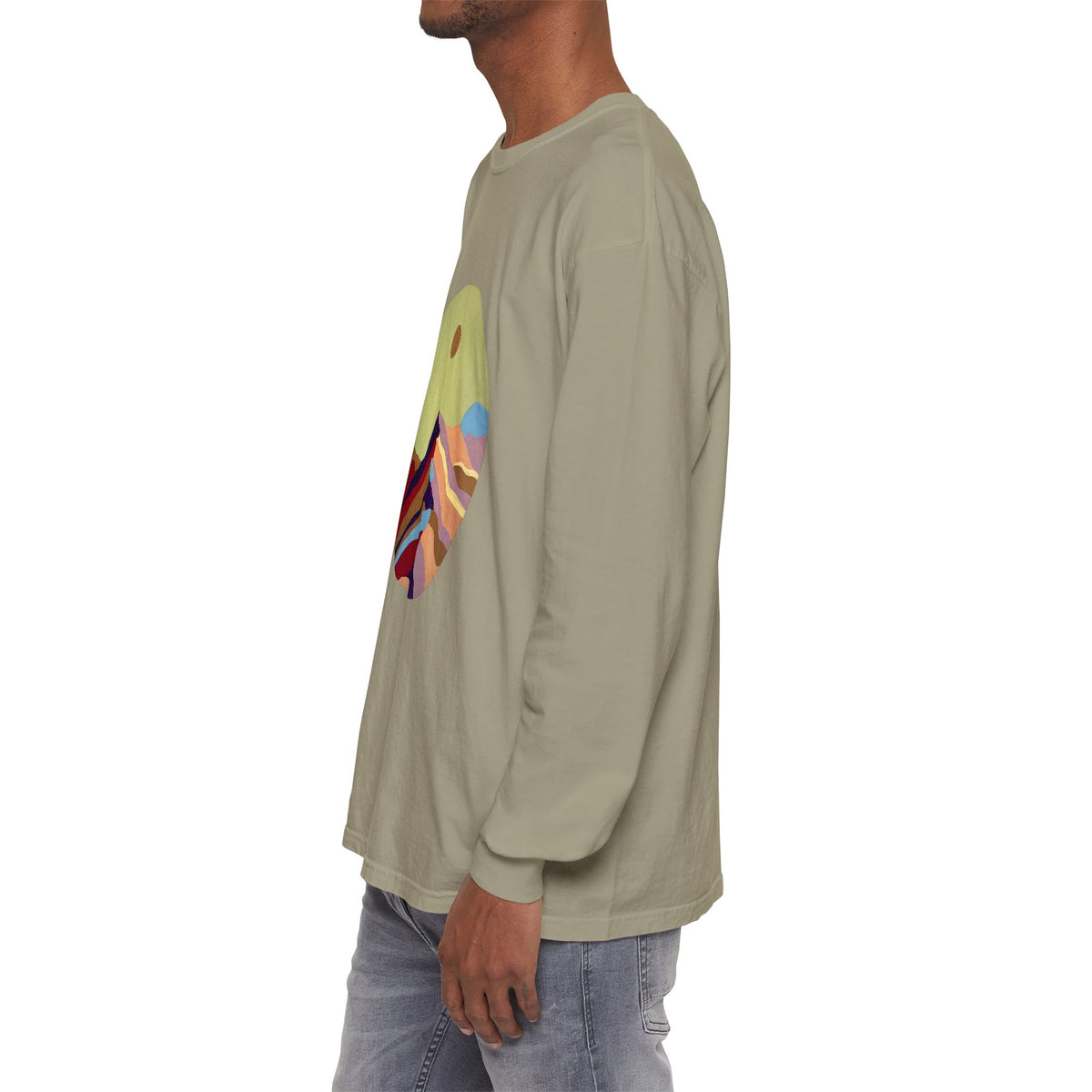 Abstract Sunset Mountains Long Sleeve Tee