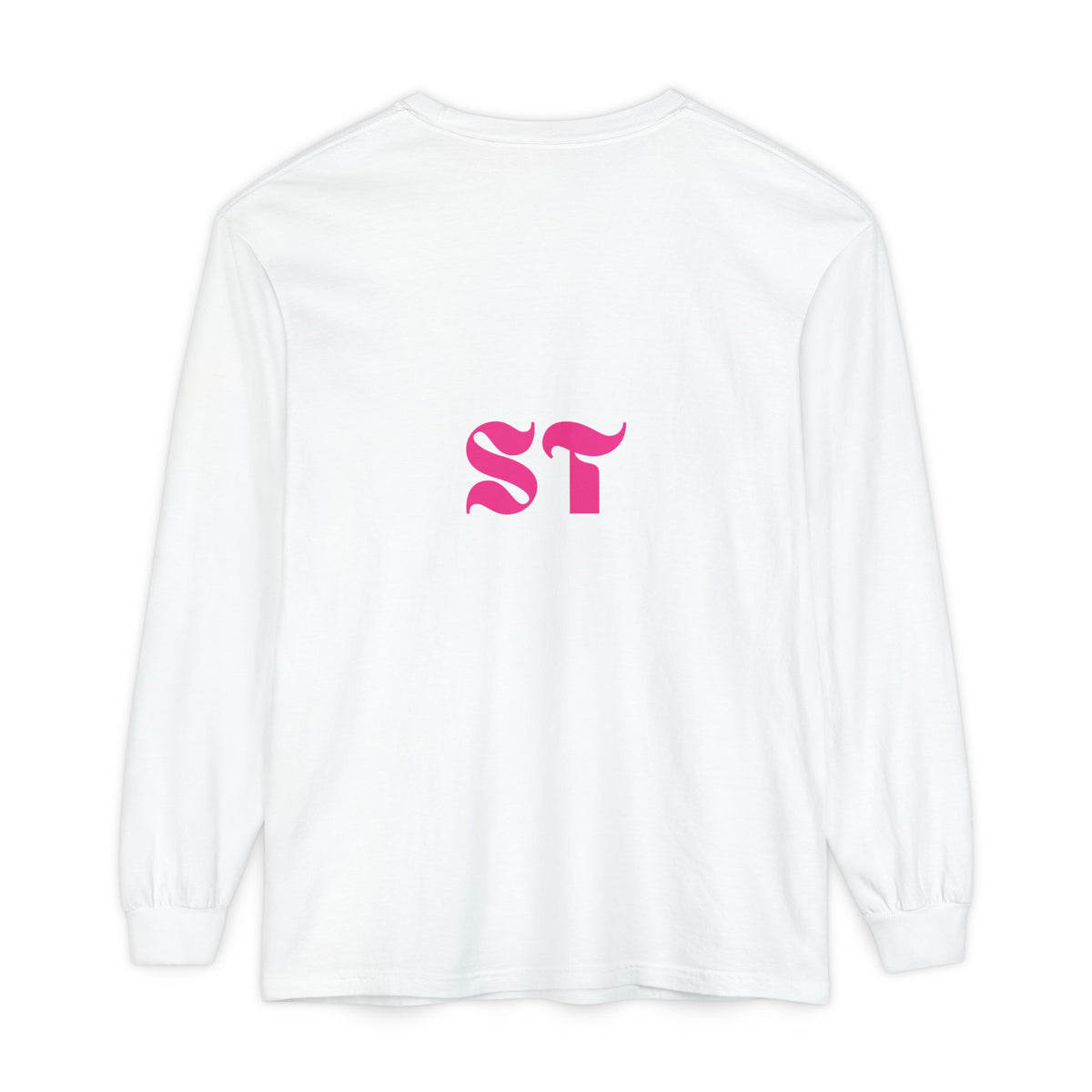 Long Sleeve T-Shirt — Colorful Abstract Leaf Art (ST Back Print)