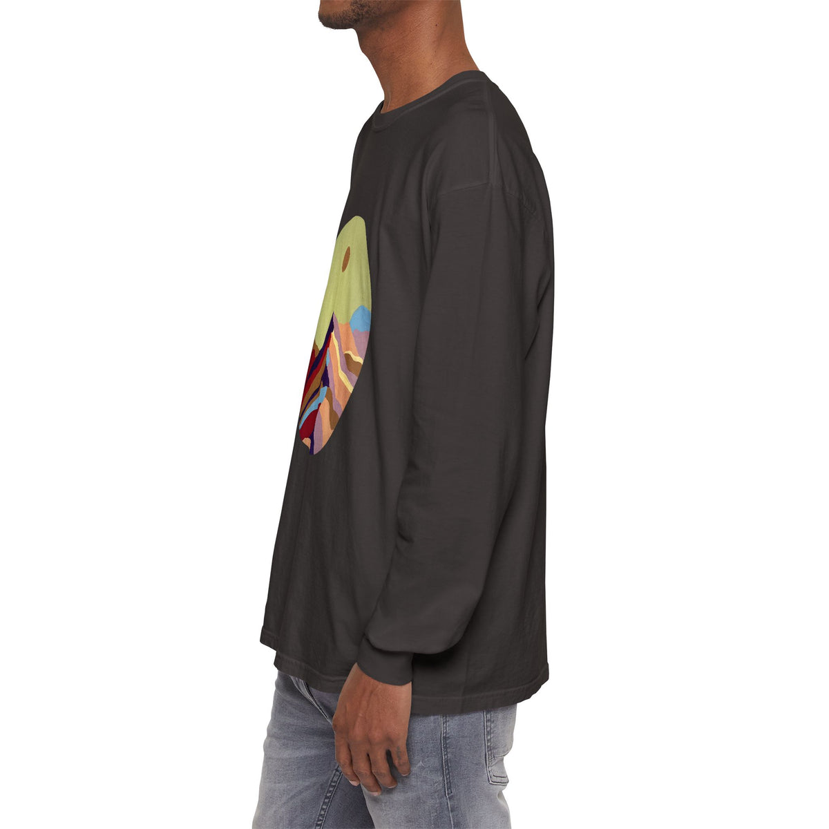 Abstract Sunset Mountains Long Sleeve Tee