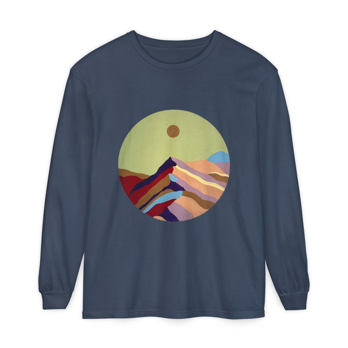 Abstract Sunset Mountains Long Sleeve Tee