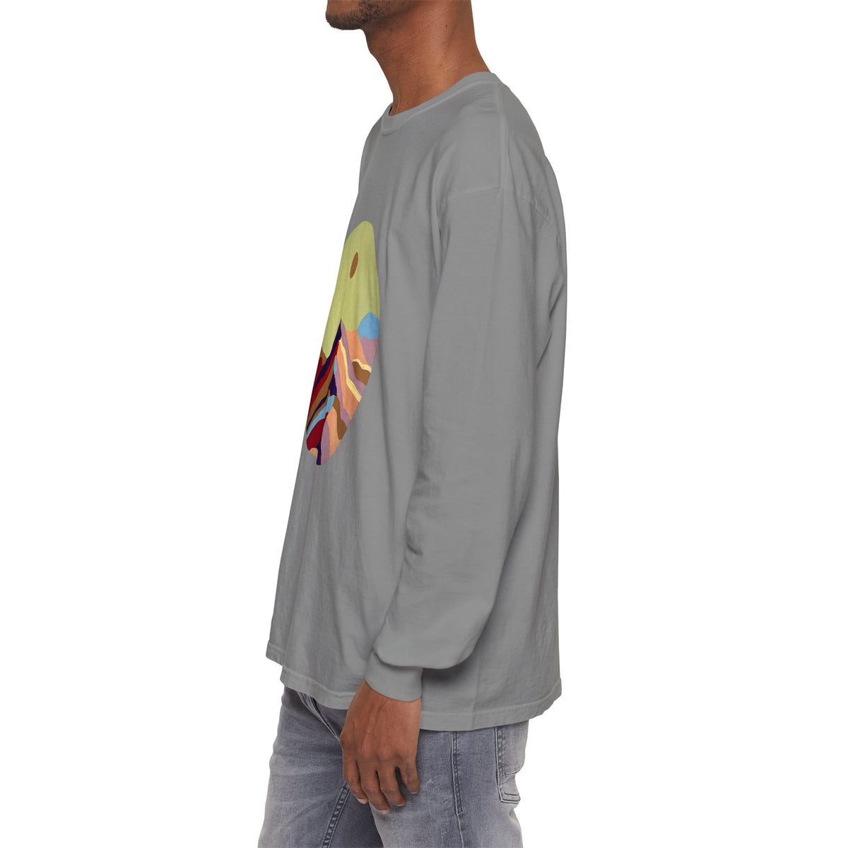 Abstract Sunset Mountains Long Sleeve Tee