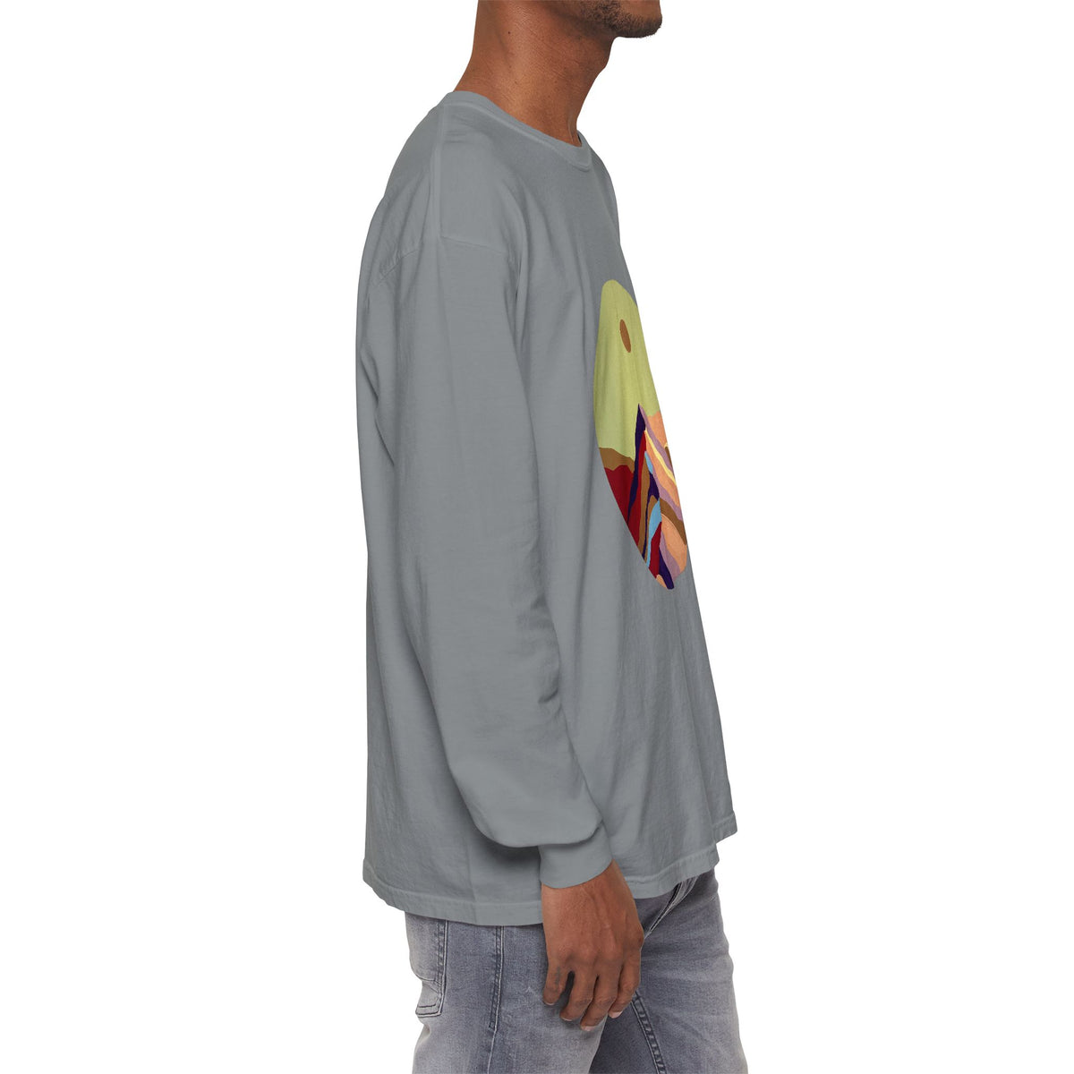 Abstract Sunset Mountains Long Sleeve Tee