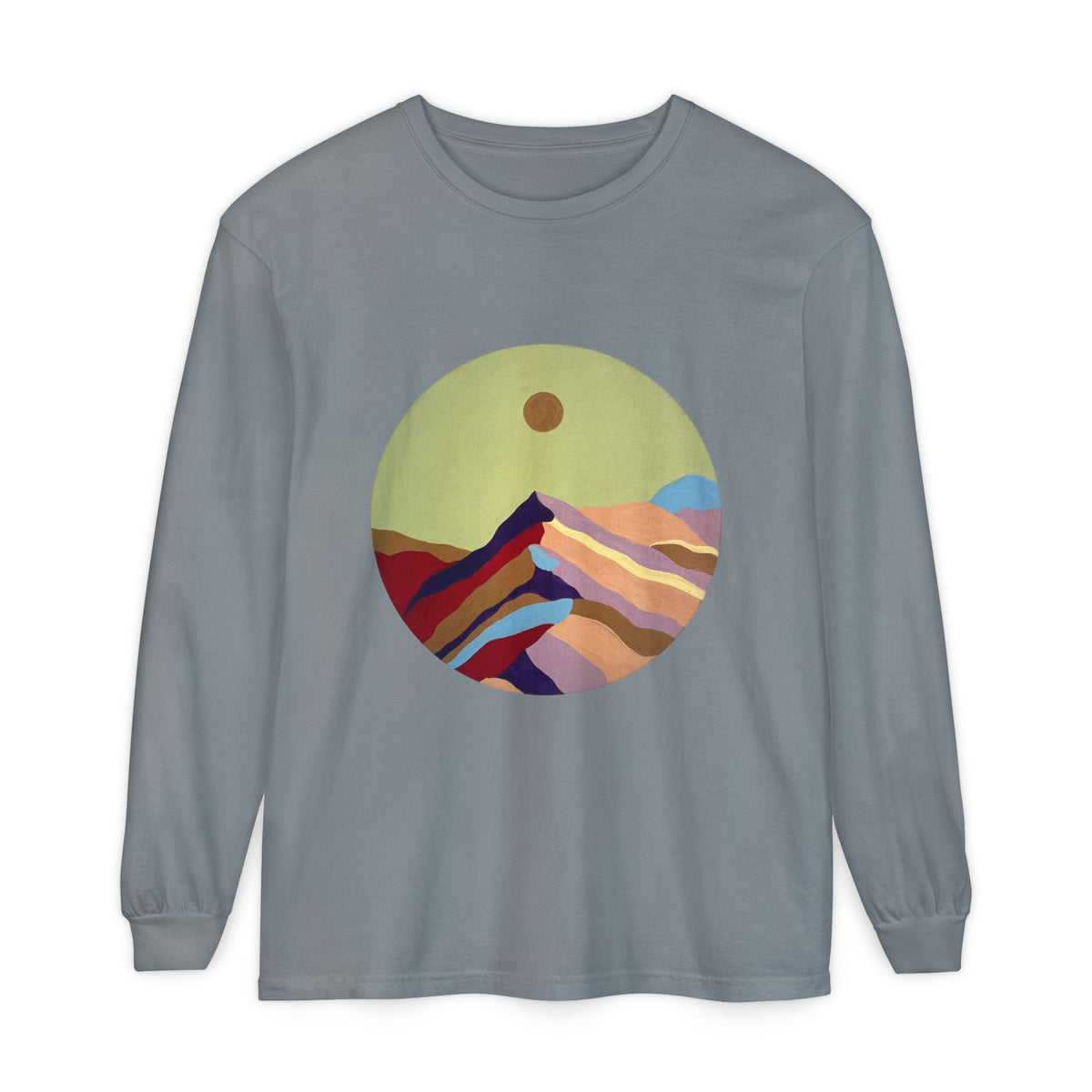 Abstract Sunset Mountains Long Sleeve Tee