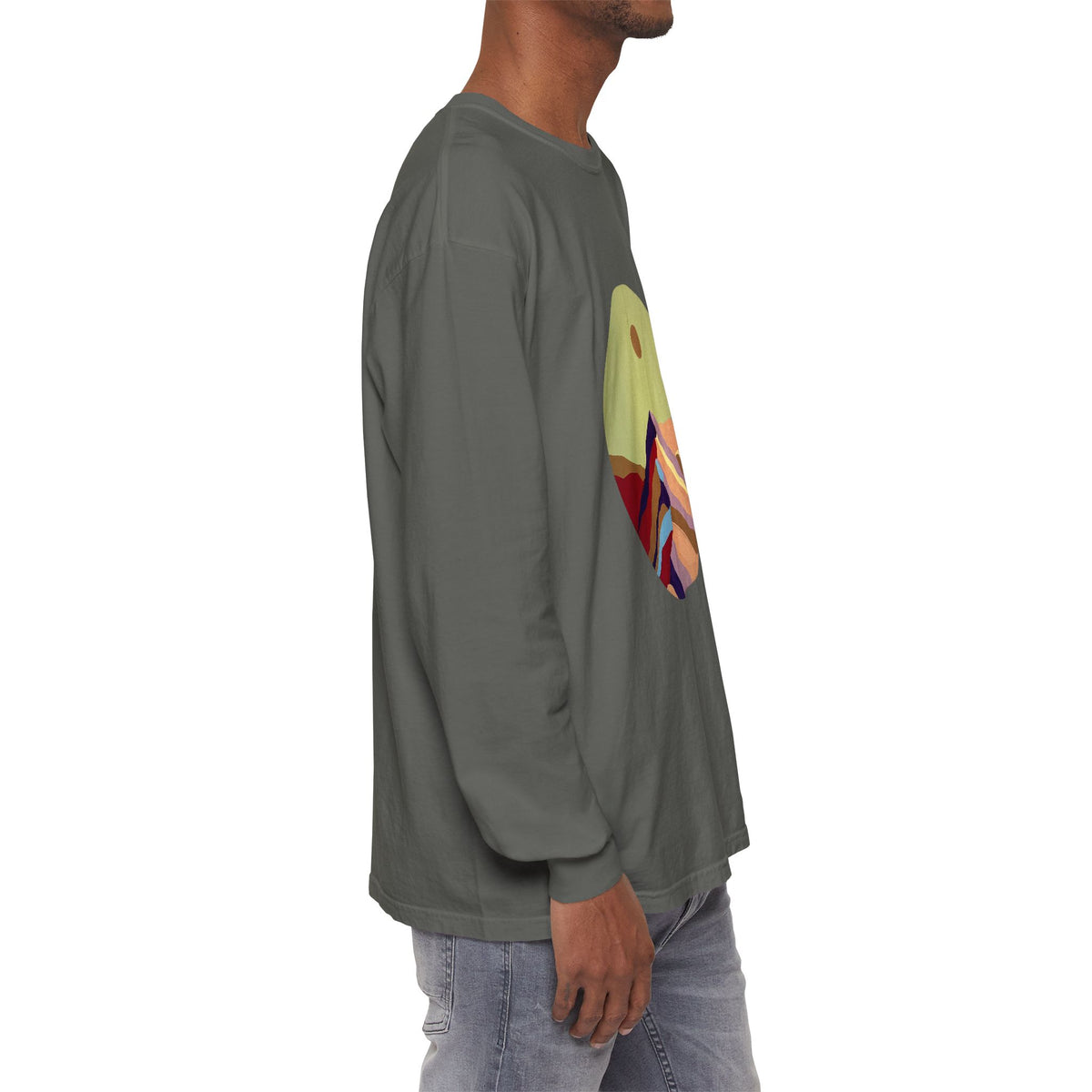 Abstract Sunset Mountains Long Sleeve Tee