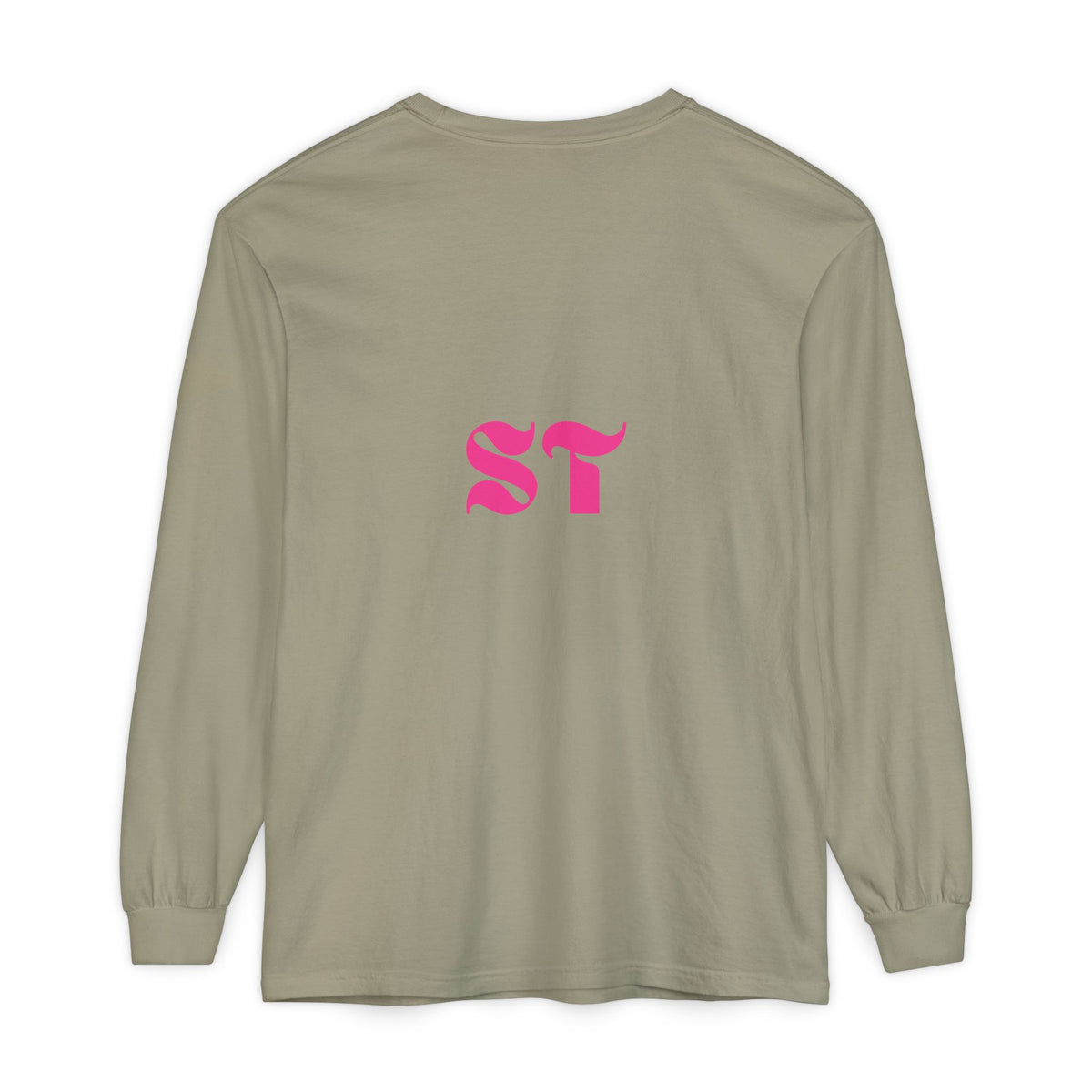 Long Sleeve T-Shirt — Colorful Abstract Leaf Art (ST Back Print)