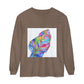 Long Sleeve T-Shirt — Colorful Abstract Leaf Art (ST Back Print)