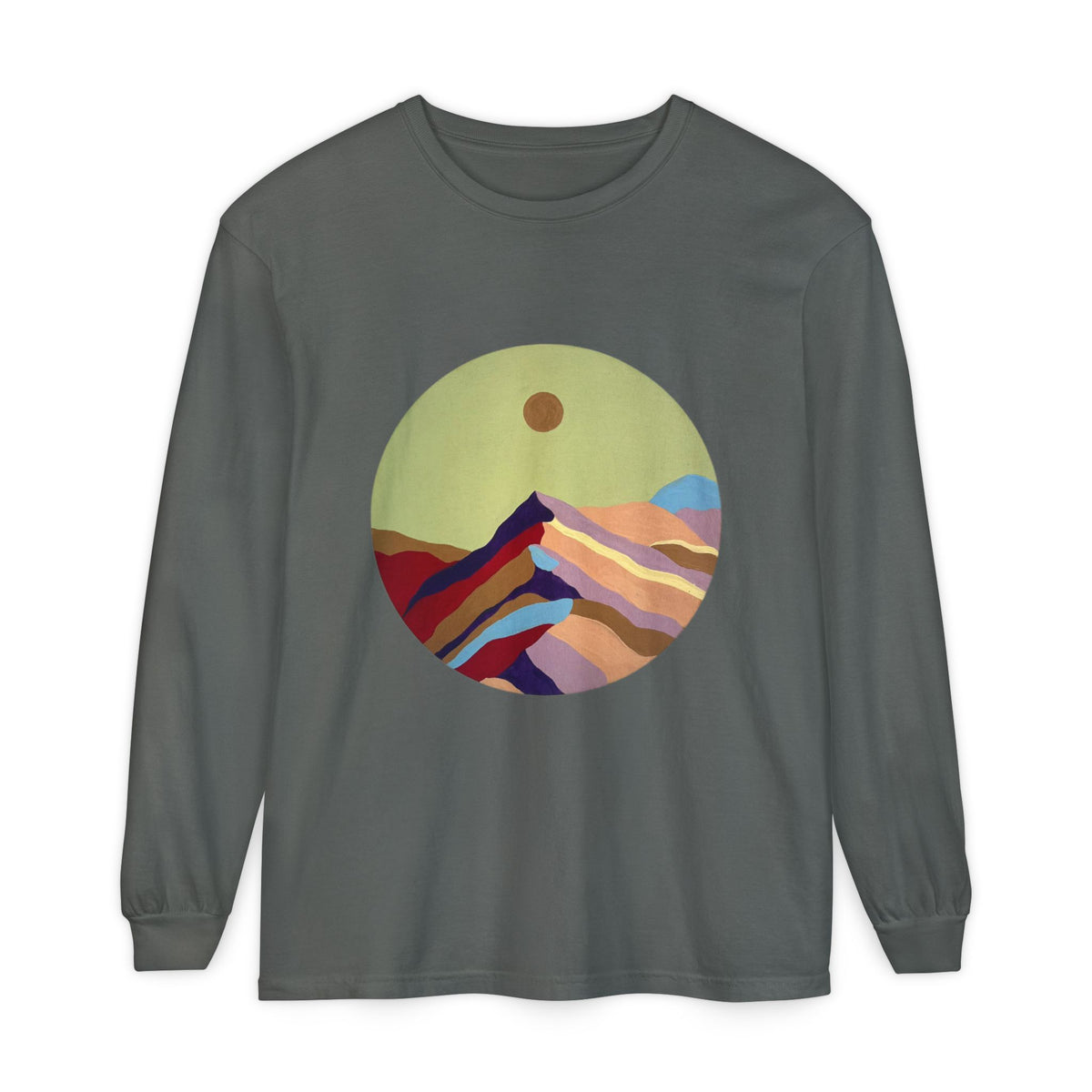 Abstract Sunset Mountains Long Sleeve Tee