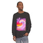 Long Sleeve T-Shirt — Vibrant Pink & Purple Surf Wave Art