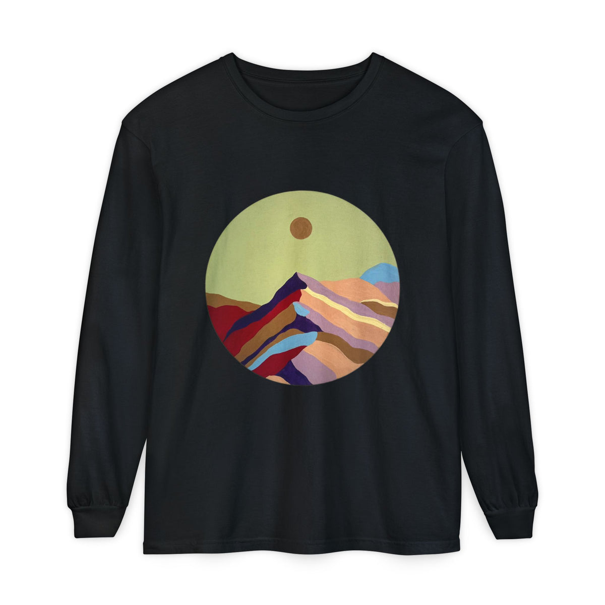 Abstract Sunset Mountains Long Sleeve Tee