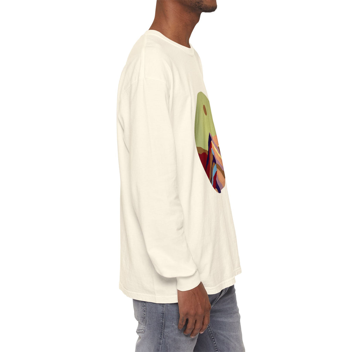 Abstract Sunset Mountains Long Sleeve Tee
