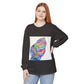 Long Sleeve T-Shirt — Colorful Abstract Leaf Art (ST Back Print)