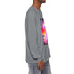 Long Sleeve T-Shirt — Vibrant Pink & Purple Surf Wave Art