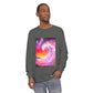 Long Sleeve T-Shirt — Vibrant Pink & Purple Surf Wave Art