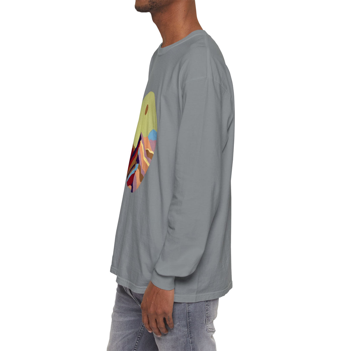 Abstract Sunset Mountains Long Sleeve Tee