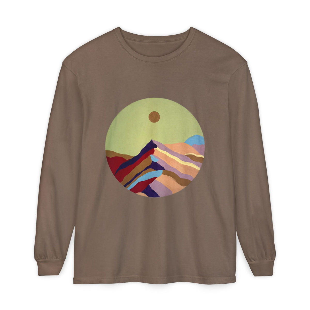 Abstract Sunset Mountains Long Sleeve Tee