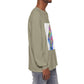 Long Sleeve T-Shirt — Colorful Abstract Leaf Art (ST Back Print)