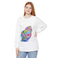 Long Sleeve T-Shirt — Colorful Abstract Leaf Art (ST Back Print)