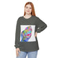 Long Sleeve T-Shirt — Colorful Abstract Leaf Art (ST Back Print)