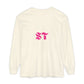 Long Sleeve T-Shirt — Vibrant Pink & Purple Surf Wave Art