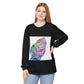 Long Sleeve T-Shirt — Colorful Abstract Leaf Art (ST Back Print)