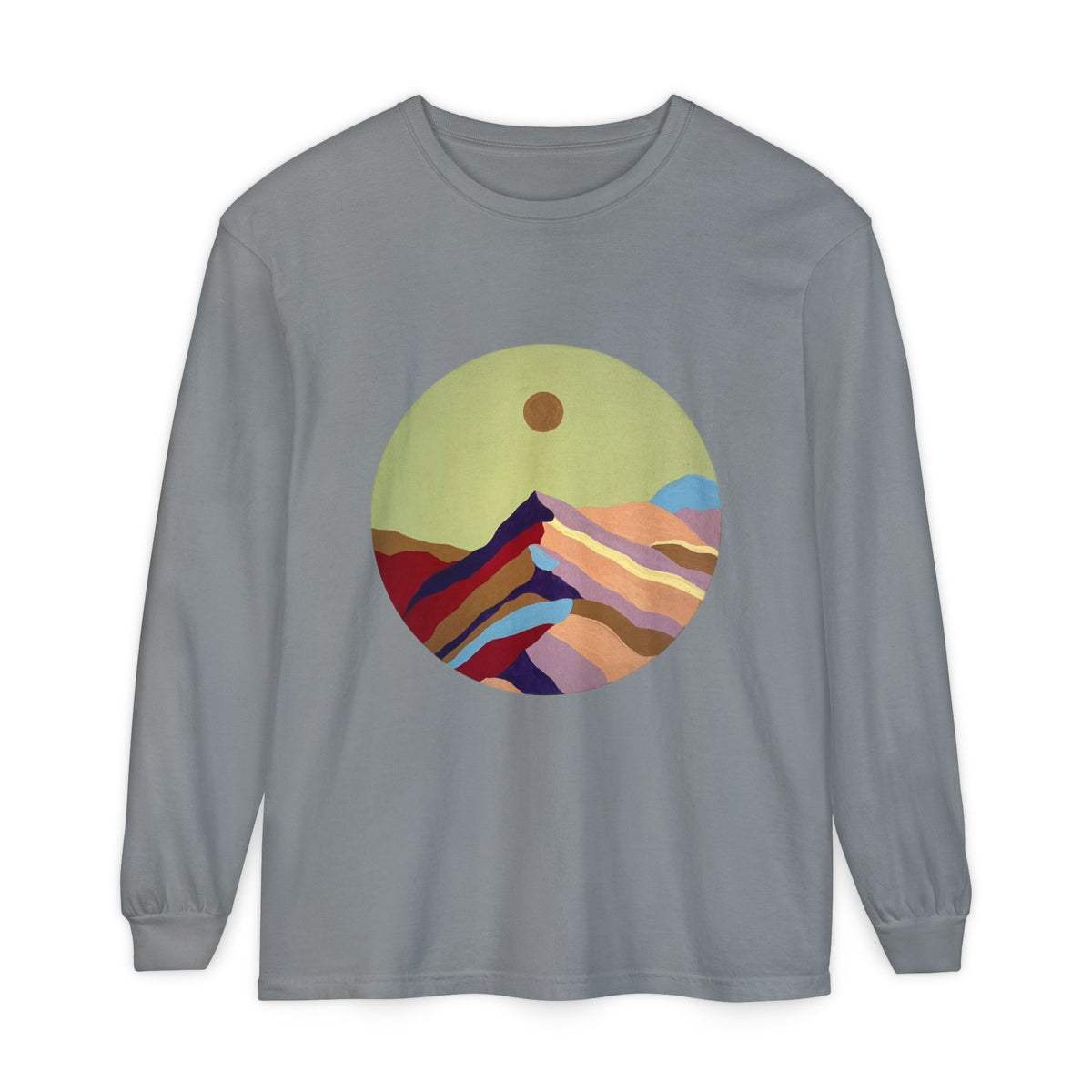 Abstract Sunset Mountains Long Sleeve Tee