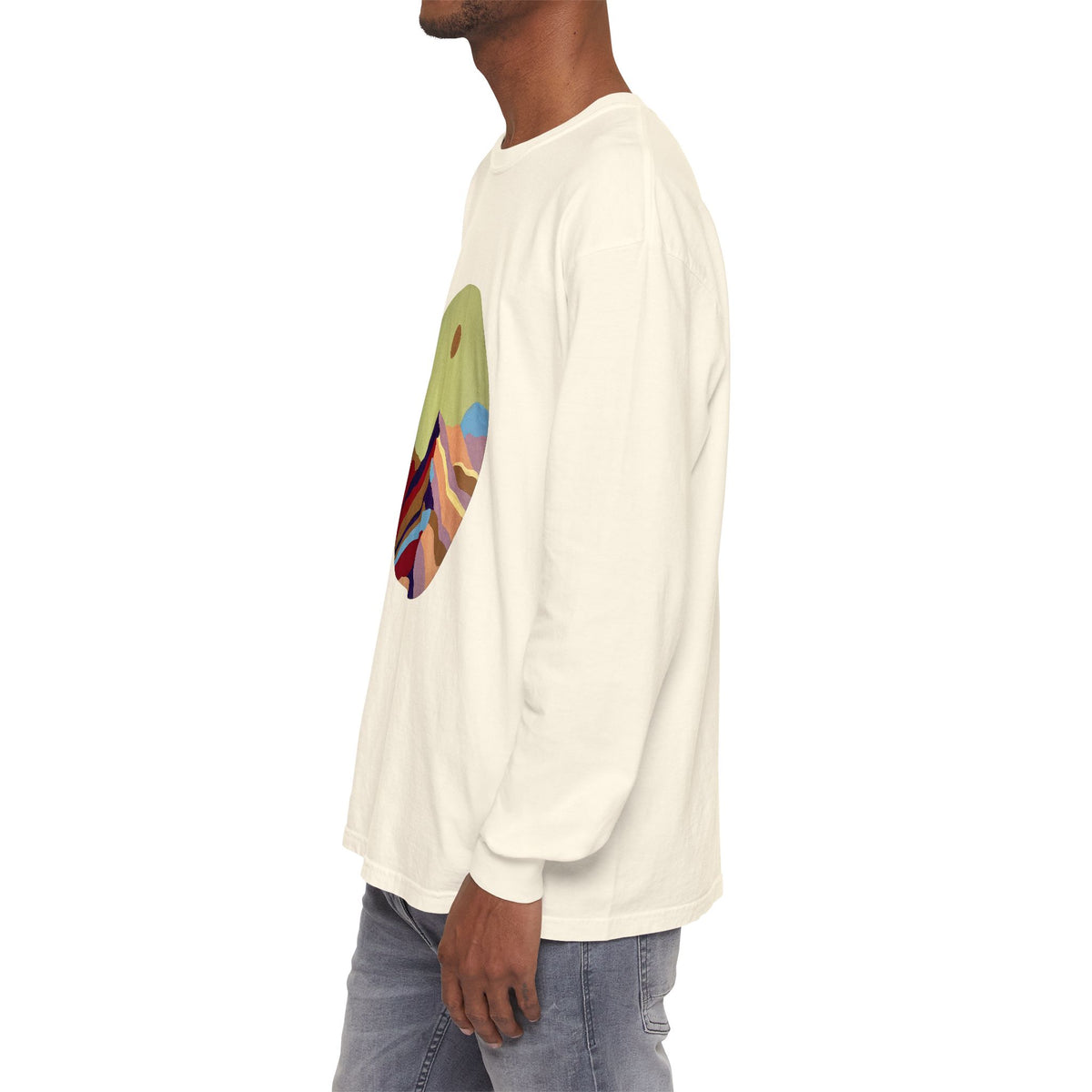 Abstract Sunset Mountains Long Sleeve Tee