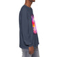 Long Sleeve T-Shirt — Vibrant Pink & Purple Surf Wave Art