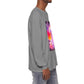 Long Sleeve T-Shirt — Vibrant Pink & Purple Surf Wave Art