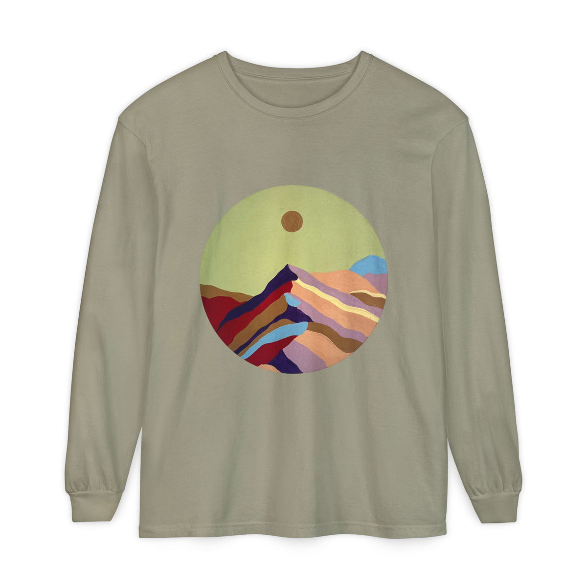 Abstract Sunset Mountains Long Sleeve Tee