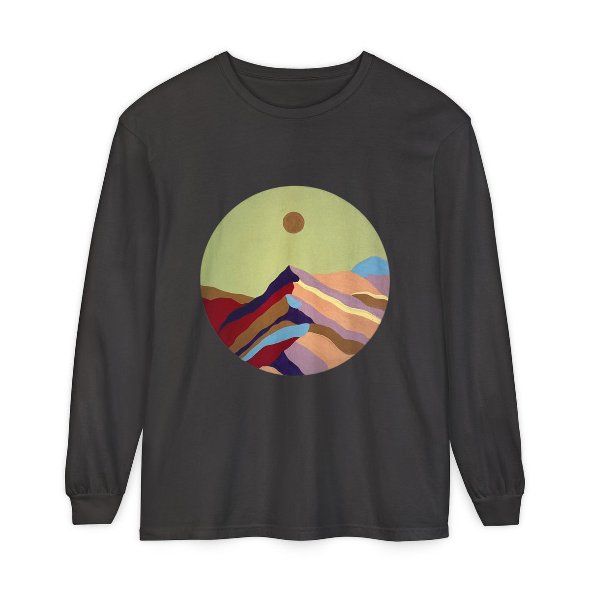Abstract Sunset Mountains Long Sleeve Tee