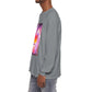 Long Sleeve T-Shirt — Vibrant Pink & Purple Surf Wave Art