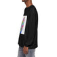 Long Sleeve T-Shirt — Colorful Abstract Leaf Art (ST Back Print)