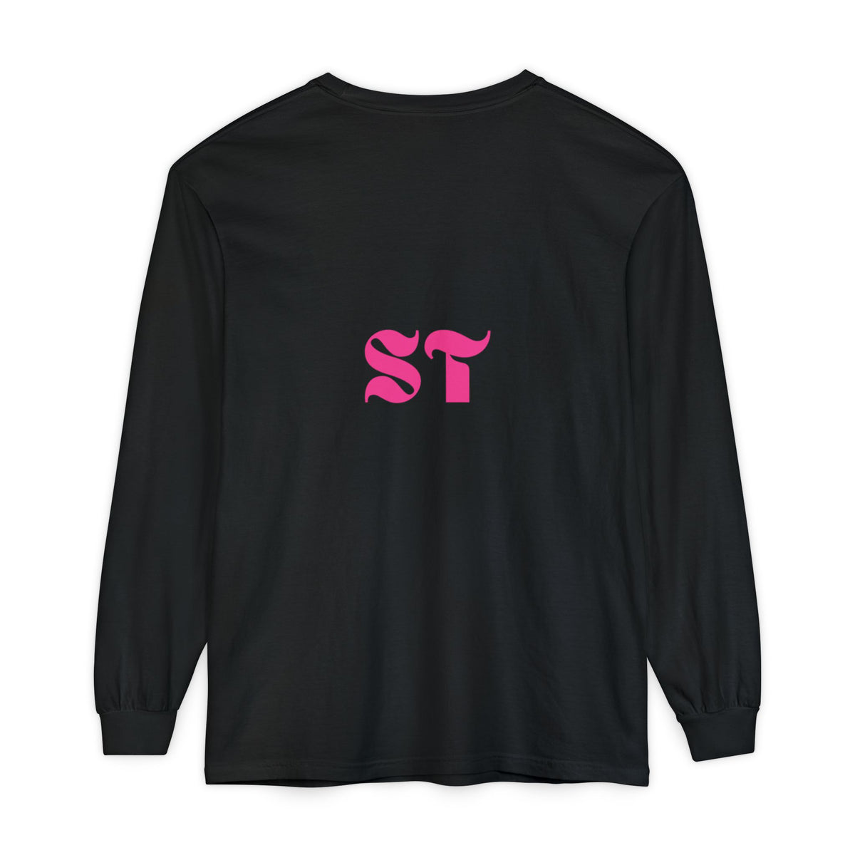 Long Sleeve T-Shirt — Colorful Abstract Leaf Art (ST Back Print)