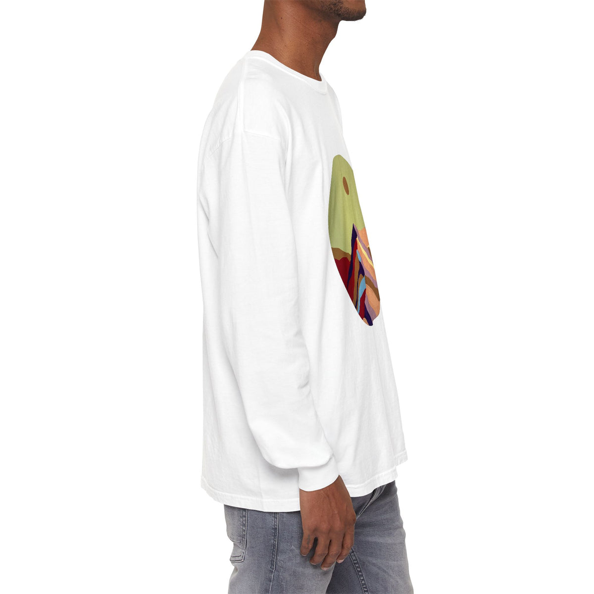 Abstract Sunset Mountains Long Sleeve Tee