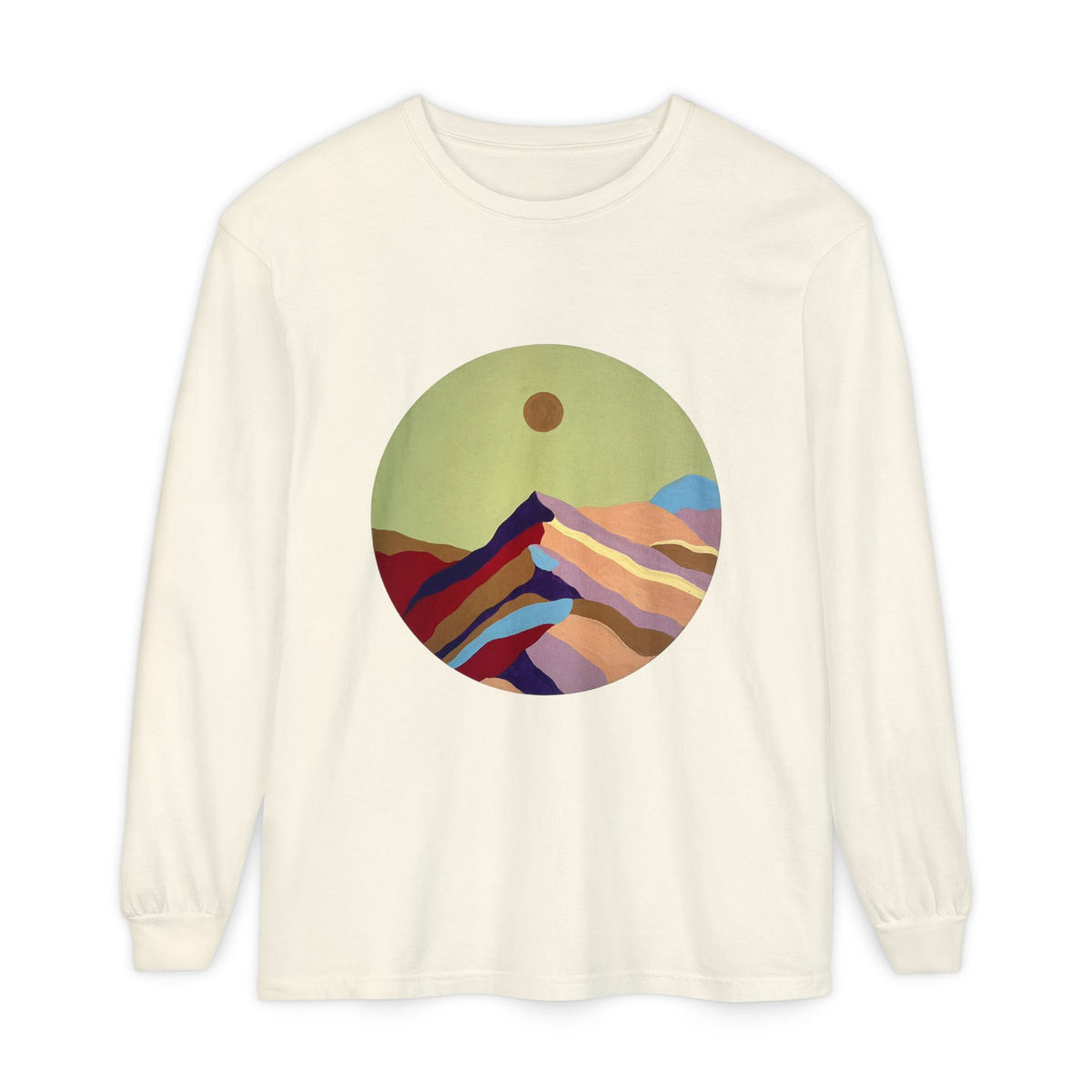 Abstract Sunset Mountains Long Sleeve Tee