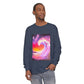 Long Sleeve T-Shirt — Vibrant Pink & Purple Surf Wave Art