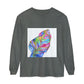 Long Sleeve T-Shirt — Colorful Abstract Leaf Art (ST Back Print)